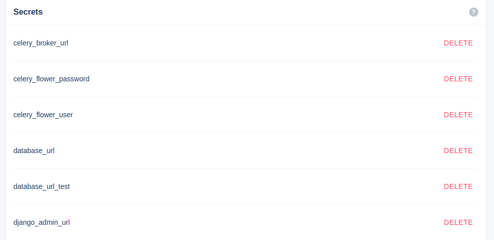 Хранение секретных настроек